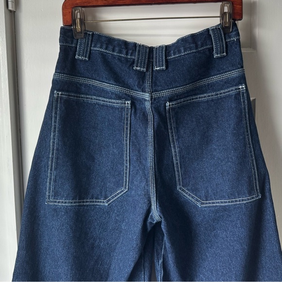 John Galt by Brandy Melville Dark Blue Wide Leg Jeans - Picture 5 of 8